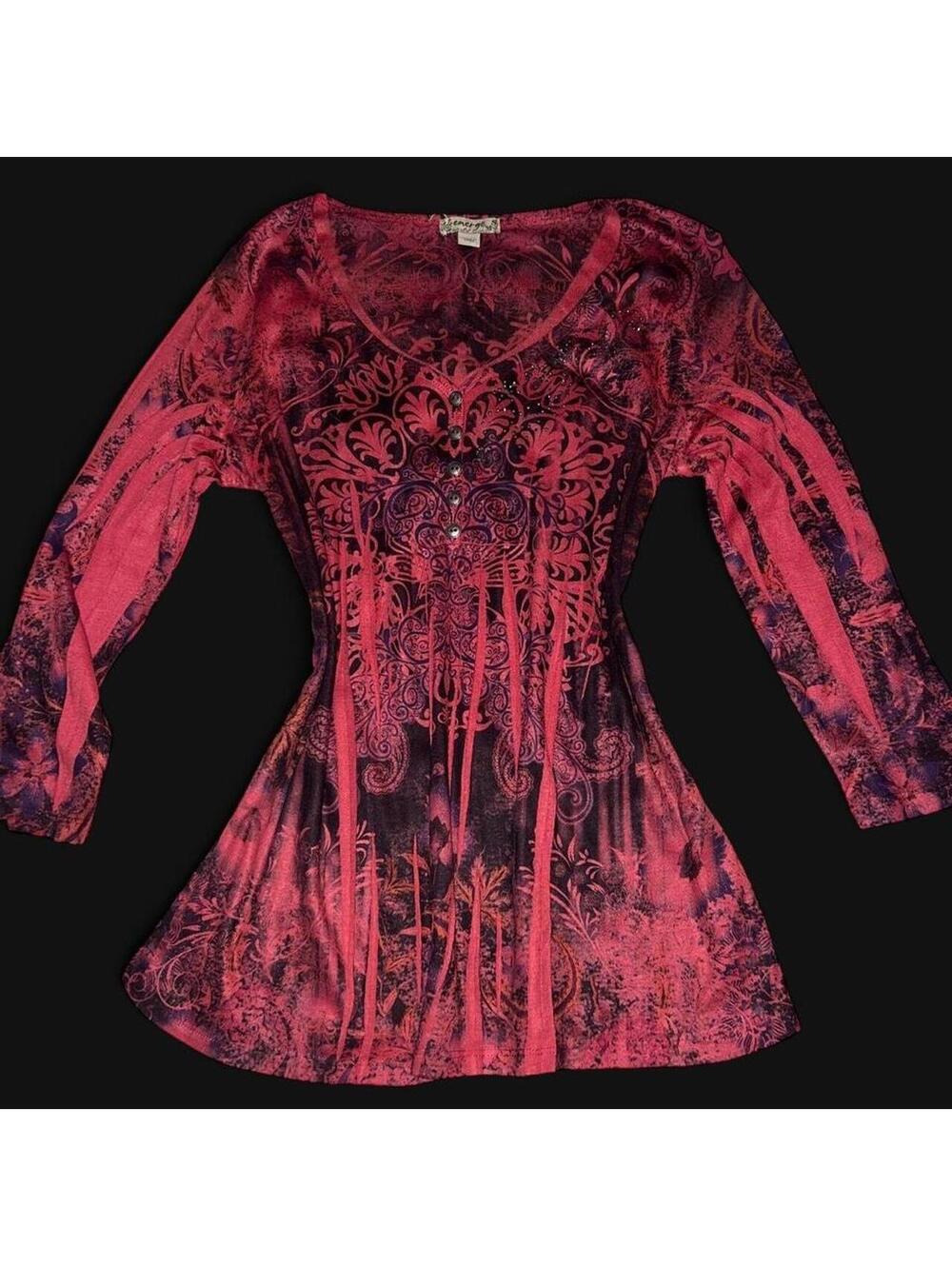 Energie Women's Red and Multi Shirt